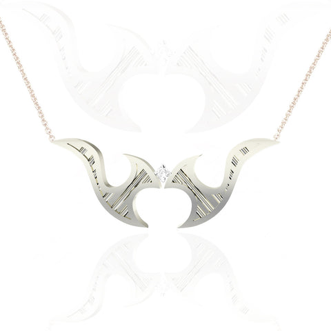 Celtic Sword Torque Necklace in Sterling Silver