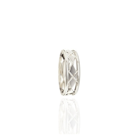 Gents White Gold Wedding Band
