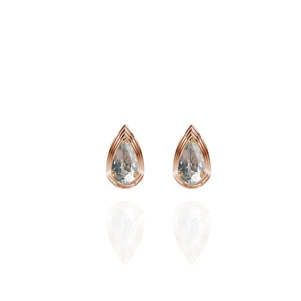 Yellow Gold Vermeil Pear Stud Earrings
