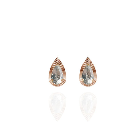 Yellow Gold Vermeil Pear Stud Earrings