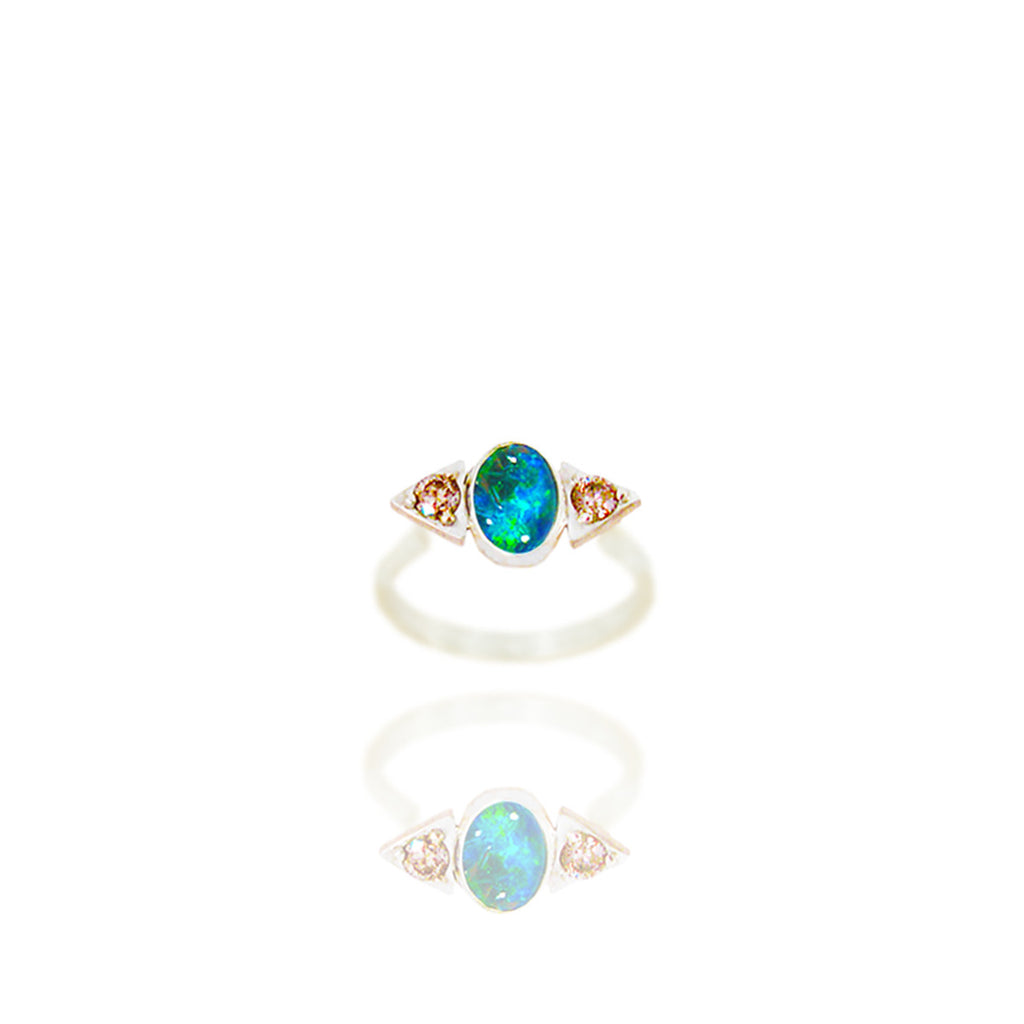 Studded sterling deals silver ring