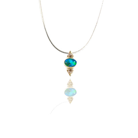 Sterling Silver Dual Tri-Oval Small Necklace