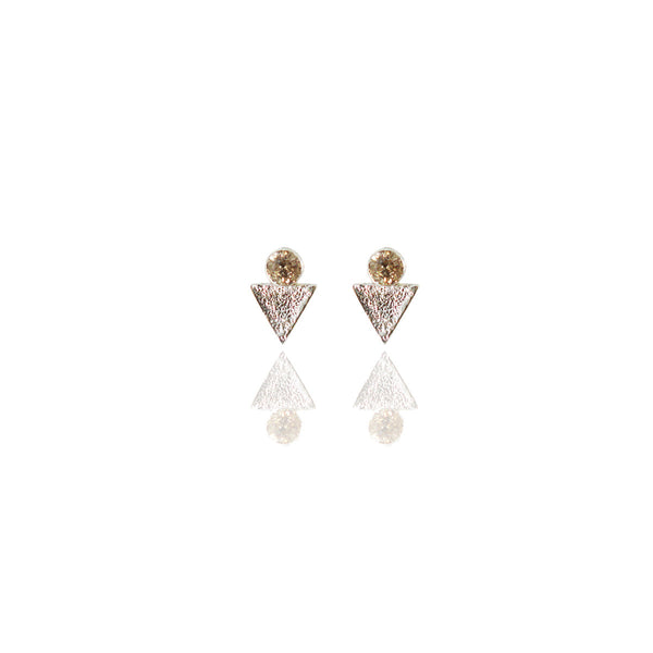 Sterling Silver Reticulated Tri-Studs