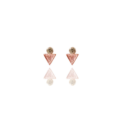 Yellow Gold Vermeil Reticulated Tri-Studs