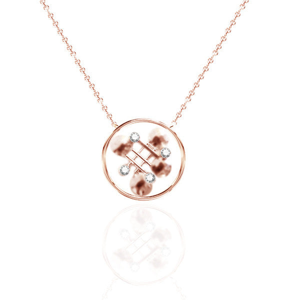 Yellow Gold Vermeil Necklace with White Topaz