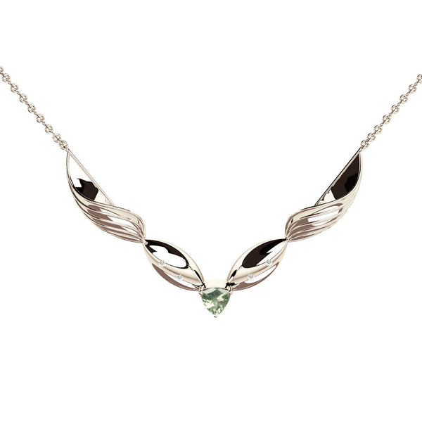 Sterling Silver Swirl Diamond Torque