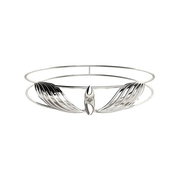 Sterling Silver Classic Diamond Bangle